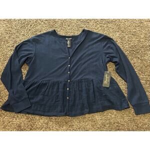 Women’s Wrangler Retro Navy Blue Blouse NWT!